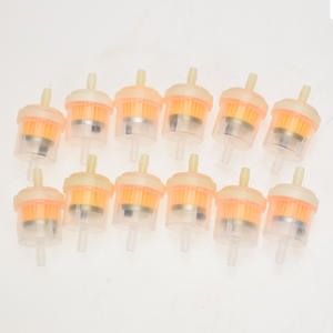 Universal <b>Motorcycle</b> Fuel <b>Filter</b> 1/4 6mm Yellow Half Section For Repair And Replacement With Mounting Hardware - Product Image 1