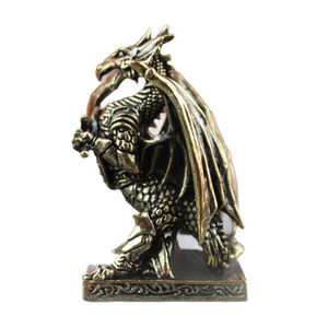 <span class=keywords><strong>Armatura</strong></span> di drago in ottone puro Dingtong con draghi in volo che stendono le ali, oggetti antichi retrò <span class=keywords><strong>per</strong></span> decorazione da tavolo. - Product Image 1