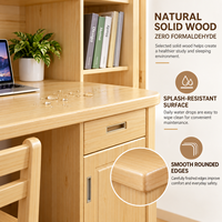 Lit en bois massif avec bureau intégré, armoire, bibliothèque, chaise-escalier, pour dortoir scolaire, appartement du personnel, design contemporain