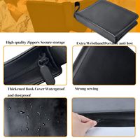 Álbum Carpeta con Cremallera de PU A4 de 4 Bolsillos para Tarjetas de Visita y Tarjetas Comerciales, 50MM de Grosor, 80g, Logotipo Personalizado, ¡Venta Caliente!