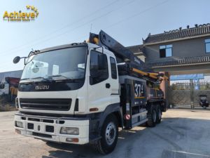 Pompe à béton d'occasion Achieve Junjin 37M, portée horizontale 32M, <span class=keywords><strong>tuyau</strong></span> de pompe à béton, best-seller, Jxr37-4.16Hp, <span class=keywords><strong>camion</strong></span> pompe à béton - Product Image 6