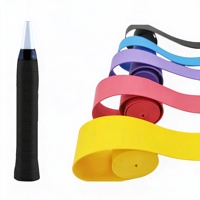 **Poignée de raquette OEM personnalisée avec logo en PU** Antidérapante, absorbant la transpiration, pour badminton, pickleball, tennis, padel