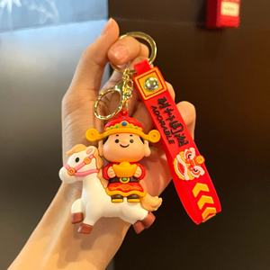 سلسلة مفاتيح سيليكون بتصميم إبداعي على الطراز الصيني التقليدي لعام 2026 (سنة حصان) مع صندوق هدايا - Product Image 6