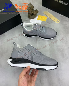 Amani Classic Genuine Leather Mesh Transpirable Lace-Up High Cut Suela gruesa Casual Sports Walking Shoes para hombres y mujeres - Product Image 3