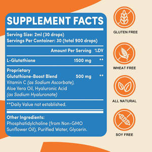 Zeer Krachtige Formule Met Alle Natuurlijke Ingrediënten <span class=keywords><strong>100</strong></span>% Zuiverheid Voedingssupplement Eersteklas Suikervrije Glutathiondruppel - Product Image 3