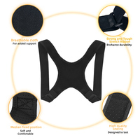 Correcteur de posture intelligent avec capteur électrique réglable Ceinture de soutien dorsale portable avec rappel de vibration