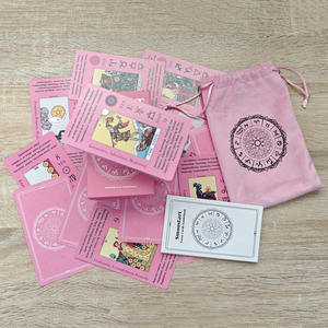 بيع بالجملة تصميم مخصص طباعة بطاقات <span class=keywords><strong>Tarot</strong></span> Oracle حبل حرير حقيبة مخملية راقة حقيبة برباط مع شعار مطبوع - Product Image 6