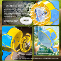 Machine à bulles portative pour enfants, canon à air à énergie éolienne, lanceur de bulles pour l'extérieur, jouet amusant pour garçons, vente en gros