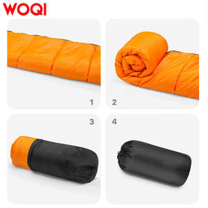 Saco de Dormir Woqi Tipo Momia para 3 Estaciones, Impermeable, Cálido, de Poliéster, para Adultos, para Camping, Senderismo y Viajes, Color Naranja - Product Image 5