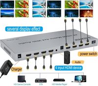 Nemo 4 in 4 Out Matrix 4x4 HDMI Switch HDMI 2.0 4K 60HZ avec contrôle Audio RS232 EDID Audio Extractor 3D HDR 18 GBPS HDCP 2.2