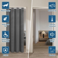 Rideaux aveuglants de porte en velours doux au toucher à texture luxueuse pour animaux de compagnie pour la maison