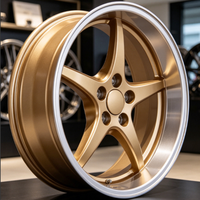 Jantes en alliage d'aluminium RUNLUN18X8.5PCD5X108ET+6 noires à cinq branches, nouveau design, ajustement universel, pièces modifiées, garantie 3 ans