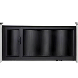 Porte coulissante électrique moderne et minimaliste en aluminium, faite à la main, pour villa, cour, garage, pliante, automatique, en alliage - Product Image 2