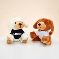 Porte-clés chiot en peluche personnalisé de 15 cm avec logo, petit animal en peluche, cadeau promotionnel, jouet en gros, mascotte personnalisée, accessoire doux