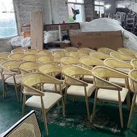Chaise de salle à manger moderne en bois massif de style nordique, dossier en rotin naturel, fauteuil rembourré, chaise de café pour restaurant, salle à manger, maison