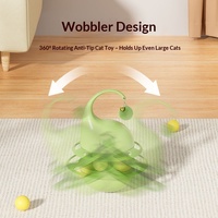 Articles pour animaux de compagnie complets : Appareils connectés, équipement de voyage, costumes, décorations commémoratives et jouets interactifs pour chats (Wobble + Distributeur de friandises)