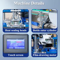 Machine de scellage automatique électrique Hopefly pour bouteilles PET, bocaux et conteneurs en plastique avec découpe de feuille d'aluminium à moteur