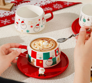 LOMATO 2026 New Christmas Ceramic <b>Coffee</b> <b>Mug</b> <b>Set</b> Santa Design Custom Gift Box 250ml BPA Free Dishwasher Safe Fast Shipping - Product Image 1