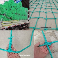 Filet de sécurité anti-chute pour le levage de charges, en nylon et polyéthylène, 6m x 8m, pour quais et chantiers de construction