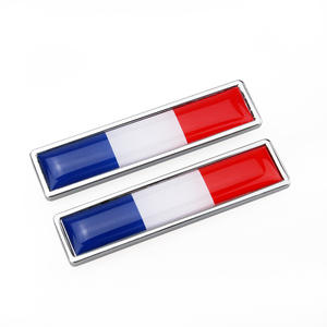 Offre Spéciale métal drapeau décalcomanie italien brésil France russe états-unis espagnol allemagne drapeaux voiture côté garde-boue emblème Badge Auto autocollants - Product Image 2
