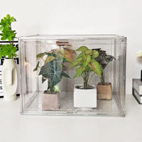 Serre d'incubation transparente en acrylique empilable SMOOTUNING pour plantes tropicales, idéale pour la coupe de fleurs et l'humidification en intérieur