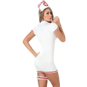 Sexy women's underwear seduction sexy doctor nurse uniform suit zipper jumpsuit factory direct sales Sexy lingerie