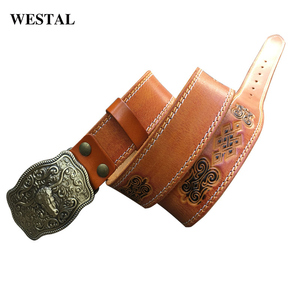 Westal – <span class=keywords><strong>ceinture</strong></span> en cuir véritable lisse et <span class=keywords><strong>automatique</strong></span>, <span class=keywords><strong>ceinture</strong></span> pour jeans, pour femmes et hommes - Product Image 6