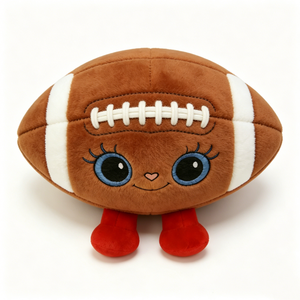 Custom Football Keychain <b>Plush</b> Cute Football Character Design Super Soft Fabric with Mesh Lining Unisex Halloween Accessory - Product Image 1