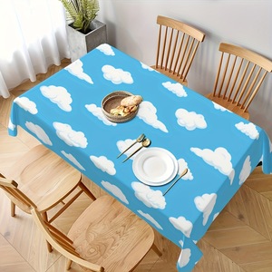 Manteles de Fiesta con Diseño de Cielo Azul y Nubes Blancas para Fiestas de Cumpleaños, Decoraciones para Baby Showers y Cumpleaños - Product Image 4