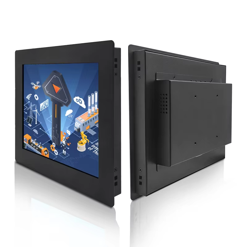 10 Inch Industrial VGA DVI Resistive square Touch Screen Metal Case TFT Display Embedded OEM ODM Industrial LCD Monitor