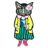 Autocollant thermocollant personnalisé, broderie à coudre, patchs d'animaux de créateur pour vêtements, accessoires, sweats à capuche, cadeaux