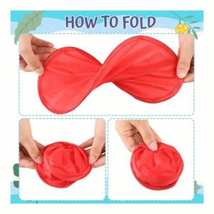 Custom Logo Foldable Flying Disc Folding Handheld Fan Nylon Round Fold-Up Flying Disc with Pouch - Product Image 5