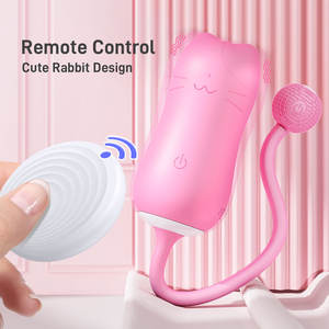 Mini Animal en forma de doble <span class=keywords><strong>Sexual</strong></span> para huevo vibrador Control remoto inalámbrico G-Spot Gadget USB Power para huevo rosa para mujeres - Product Image 2
