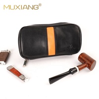 Sac de rangement pratique en cuir PU de petite taille à bas prix pour pipe à fumer