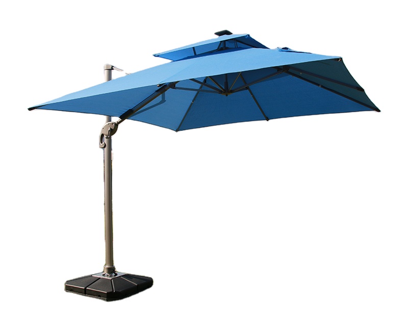 Double Canopy Cantilever Large Economic Garden Outdoor Umbrella Parasol