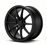Jantes forgées Y Spoke de 18 à 22 pouces, 6061-T6, noir mat, concaves profondes, pour berline, SUV, voiture électrique