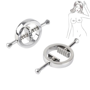 Pinzas de acero quirúrgico para pezones, anillos de clip para senos falsos, sin perforación, para mujer, joyería corporal sin perforaciones - Product Image 2