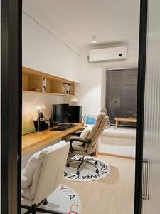 <span class=keywords><strong>Bureau</strong></span> <span class=keywords><strong>en</strong></span> bois gain de place avec bibliothèque intégrée, design minimaliste, maximise le rangement, minimise le désordre - Product Image 3