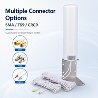 Antenne omnidirectionnelle extérieure 4G LTE 10 12dBi 698-2700MHz avec connecteur personnalisé SMA TS9 CRC9 pour routeur, modem et amplificateur de signal