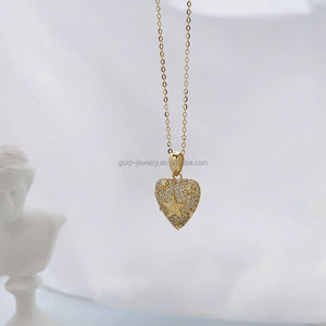 Женское Золотое колье с кулоном из муассанита - Product Image 3