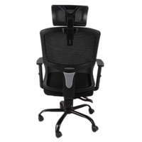 Fauteuil de Direction Design Ferme avec Dossier en Maille et Structure en Fer, Siège Pivotant à 360°, Hauteur Réglable, Mobilier de Bureau en Gros
