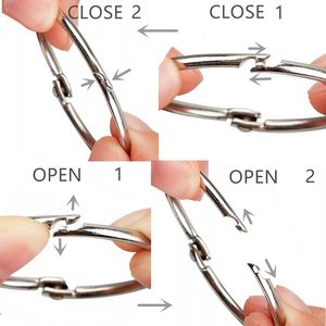 Versatile Stainless Steel Book <b>Rings</b> Loose Leaf Binder <b>Rings</b> for Craft Hoops - Product Image 3