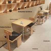 Ensemble de table et de chaises de style coréen pour restaurants, cafés, salons de thé, en PVC, design moderne