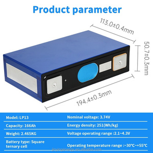 Sel Baterai Prismatic NCM EV M32 Grade A 3.7V 166Ah Densitas Energi Tinggi 3000 Siklus untuk Paket Mobil Penyimpanan Energi Surya - Product Image 6
