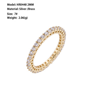 925 Wholesale Fine <strong>Silver</strong> <strong>Ring</strong> Moissanite Diamond 5A Cubic Zircon 14K 18k Gold Tennis Engagement GRA <strong>Rings</strong> for Women <strong>Men</strong> - Product Image 1