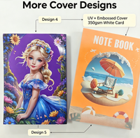 Carnet à couverture en papier imprimée personnalisée OEM, conception de couverture sur mesure, reliure cousue, pages intérieures lignées pour étudiants et usage de bureau