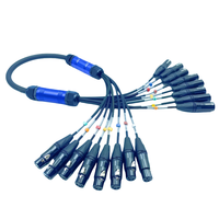 8 canaux professionnels 3m 8 paires mâle femelle 3 broches XLR PVC extension audio équilibrée pour microphones haut-parleurs