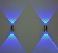 Lampe murale intérieure moderne pour salon, haute puissance 2W/6W, aluminium, AC85-265V, LED avec lumière chaude 3000K et garantie de 2 ans