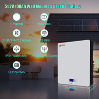 Stock UE - Pack de batteries au lithium LiFePO4 48V/51.2V 100Ah 200Ah 5KWh 10KW Power Wall pour appareils électroménagers et système de stockage d'énergie solaire
