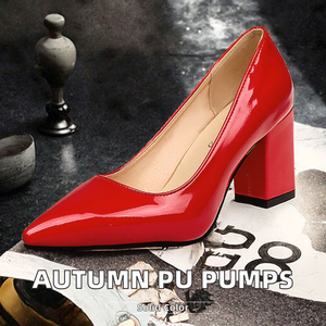 Scarpe da donna con tacco alto formale formale da donna con punta a punta in tinta unita con chiusura a punta in tinta unita per la primavera autunno - Product Image 2